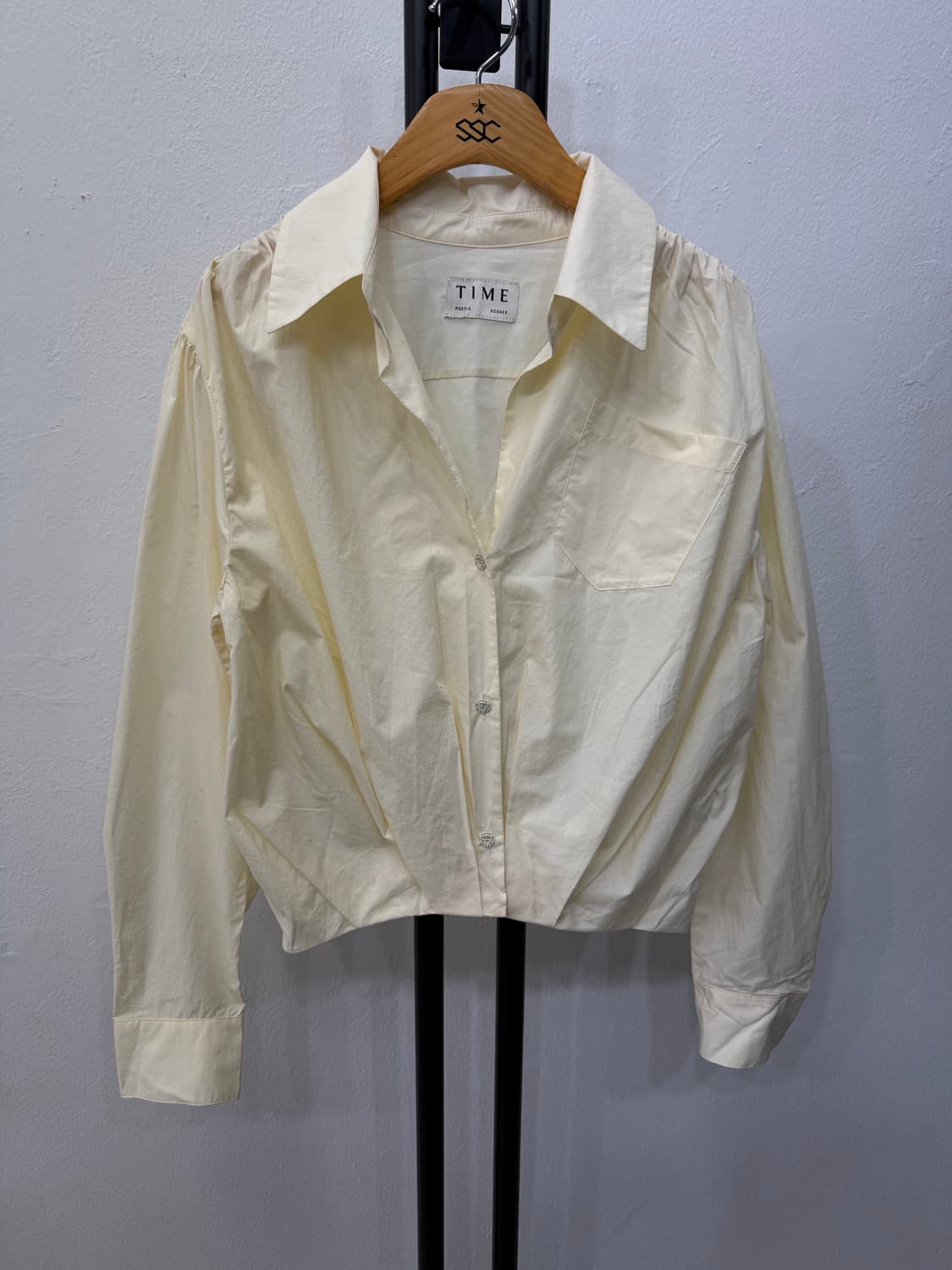 정품) TIME 타임 한섬 23ss 여성 크롭셔츠 82F 상품이미지1