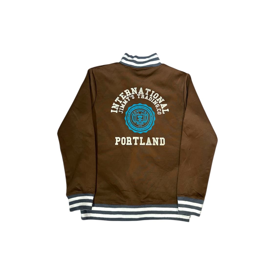 일본 빈티지 SHISKY 자수 프린팅 오버핏 브라운 트랙탑 져지 M 상품이미지3