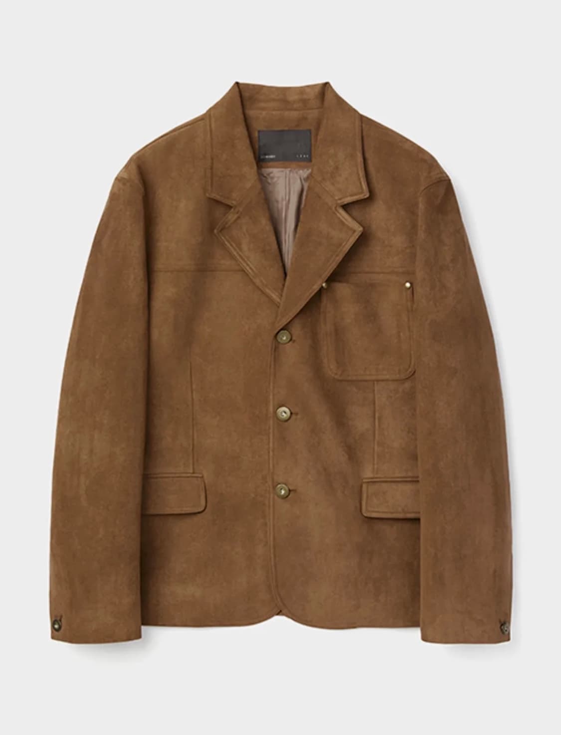 (3) 르마드 테일러 페이크 스웨이드 자켓 - 브라운 상품이미지1