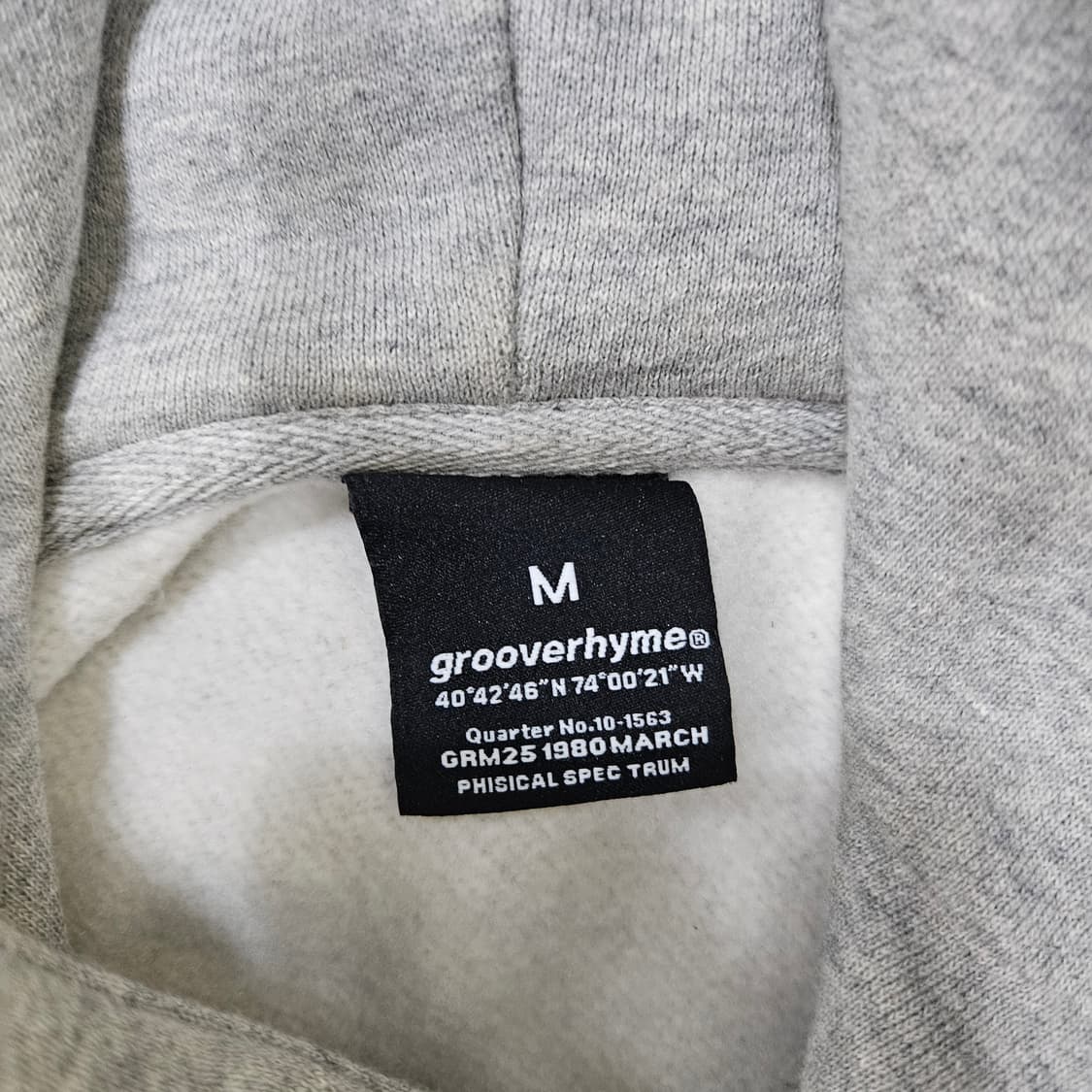 M 그루브라임 그레이 후드티 0305Y 상품이미지3