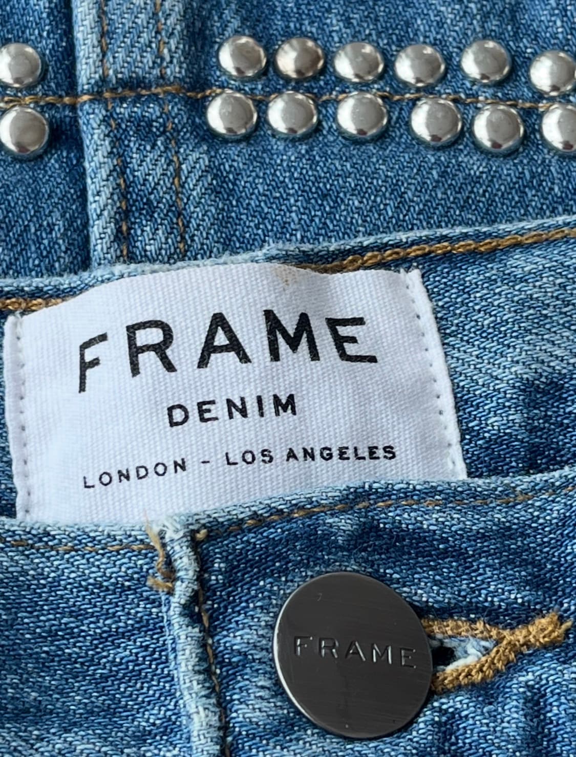 FRAME 실버 스터드 데님 스커트 상품이미지6