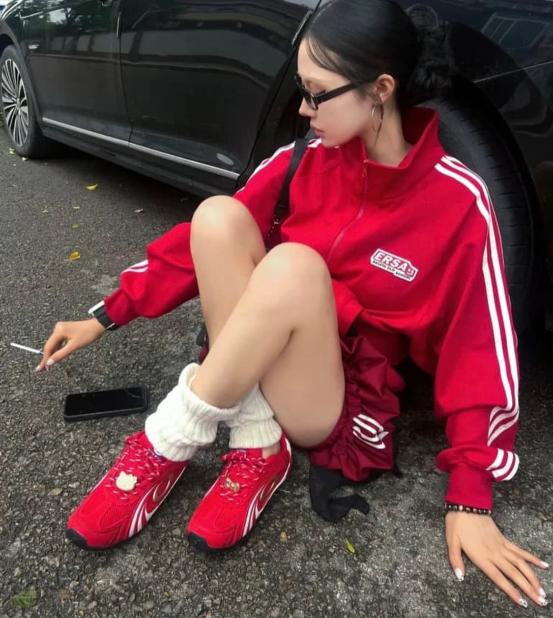 올드오더 키티 스니커즈 레드 225 상품이미지2