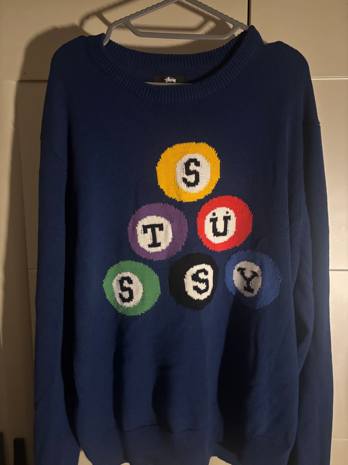 스투시 빌리아드 스웨터 내츄럴 상품이미지1