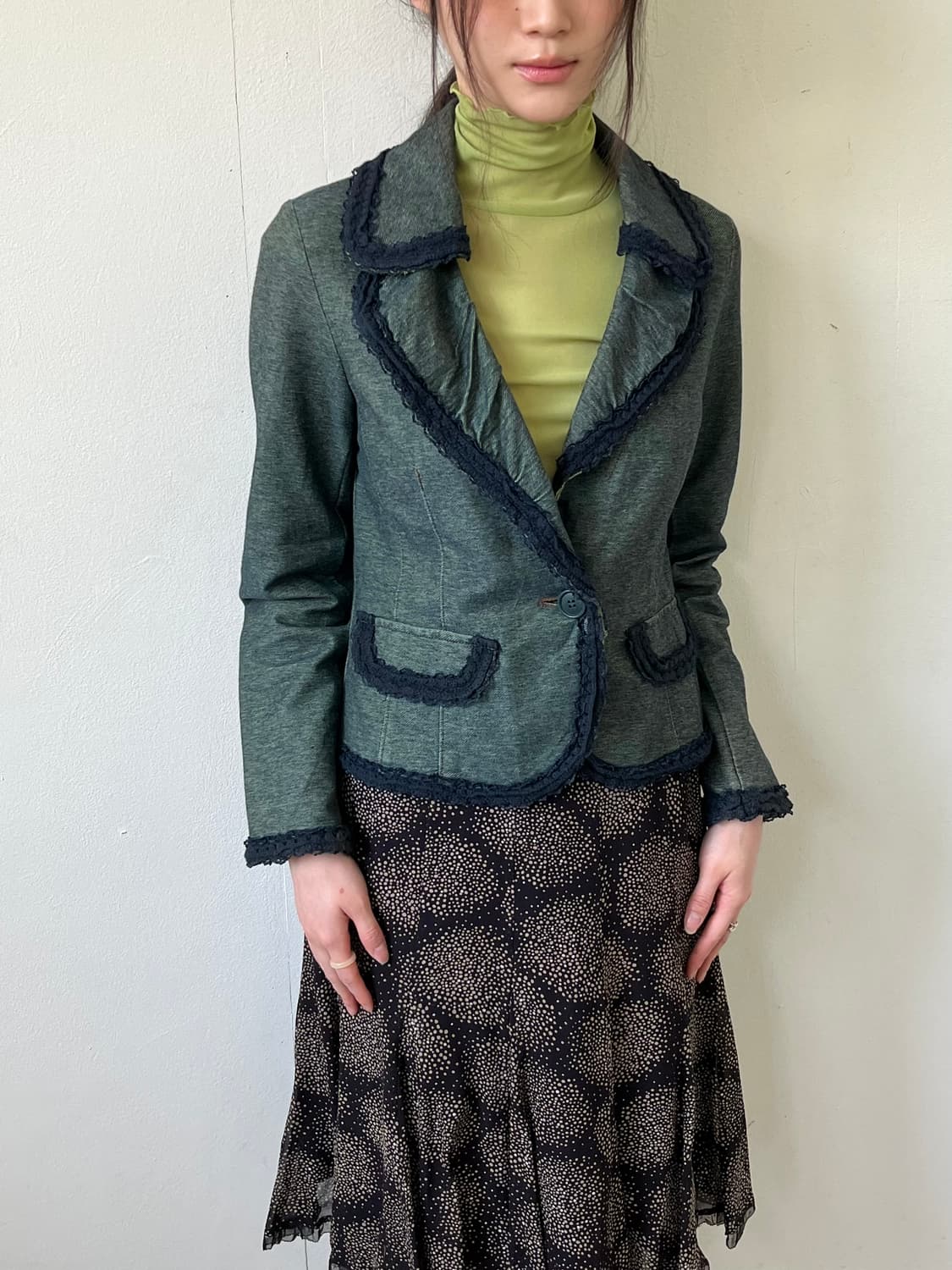 Japan vtg 레이스 자켓 상품이미지3