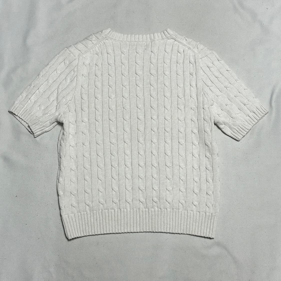 M 폴로랄프로렌 화이트 케이블 반팔 니트 상품이미지3