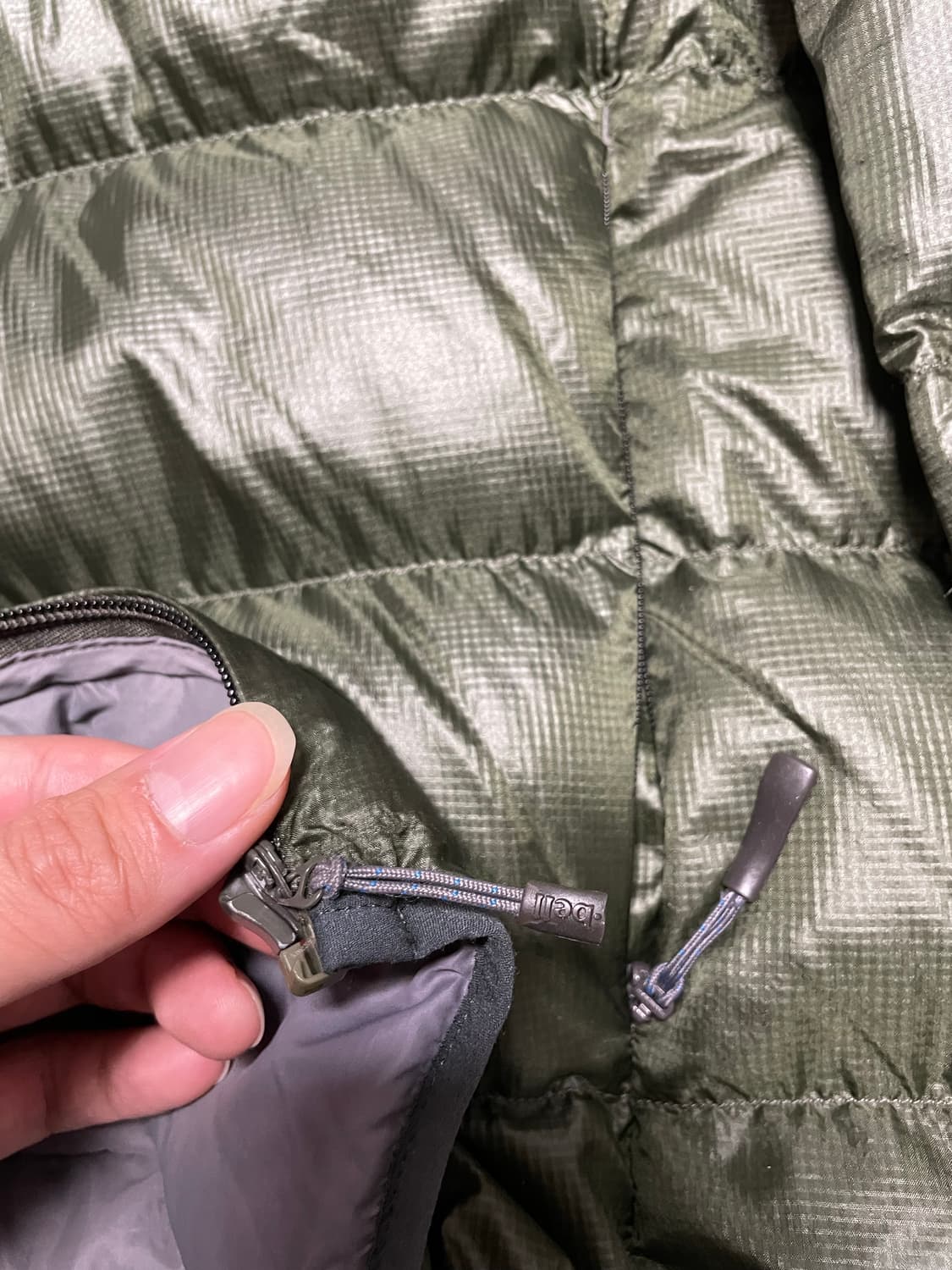 빈티지 재팬 몽벨 라이트 알파인 올리브 그린 경량패딩 800 상품이미지8