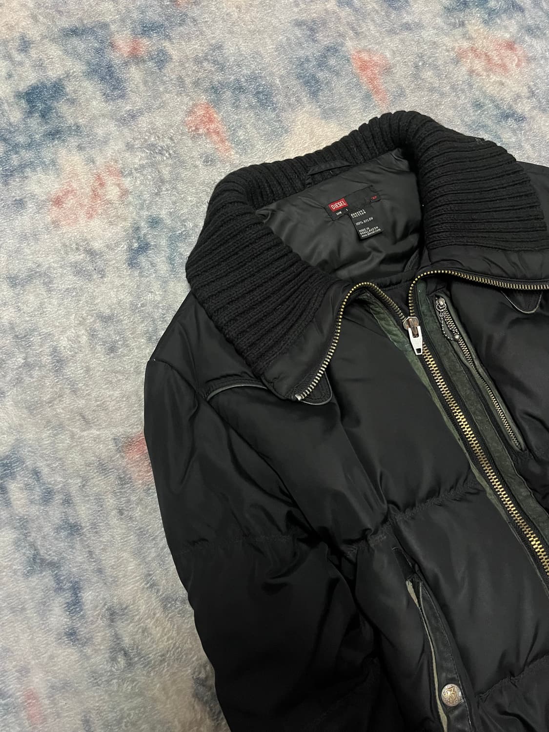 Diesel 00s y2k knit trimming down jacket 상품이미지2