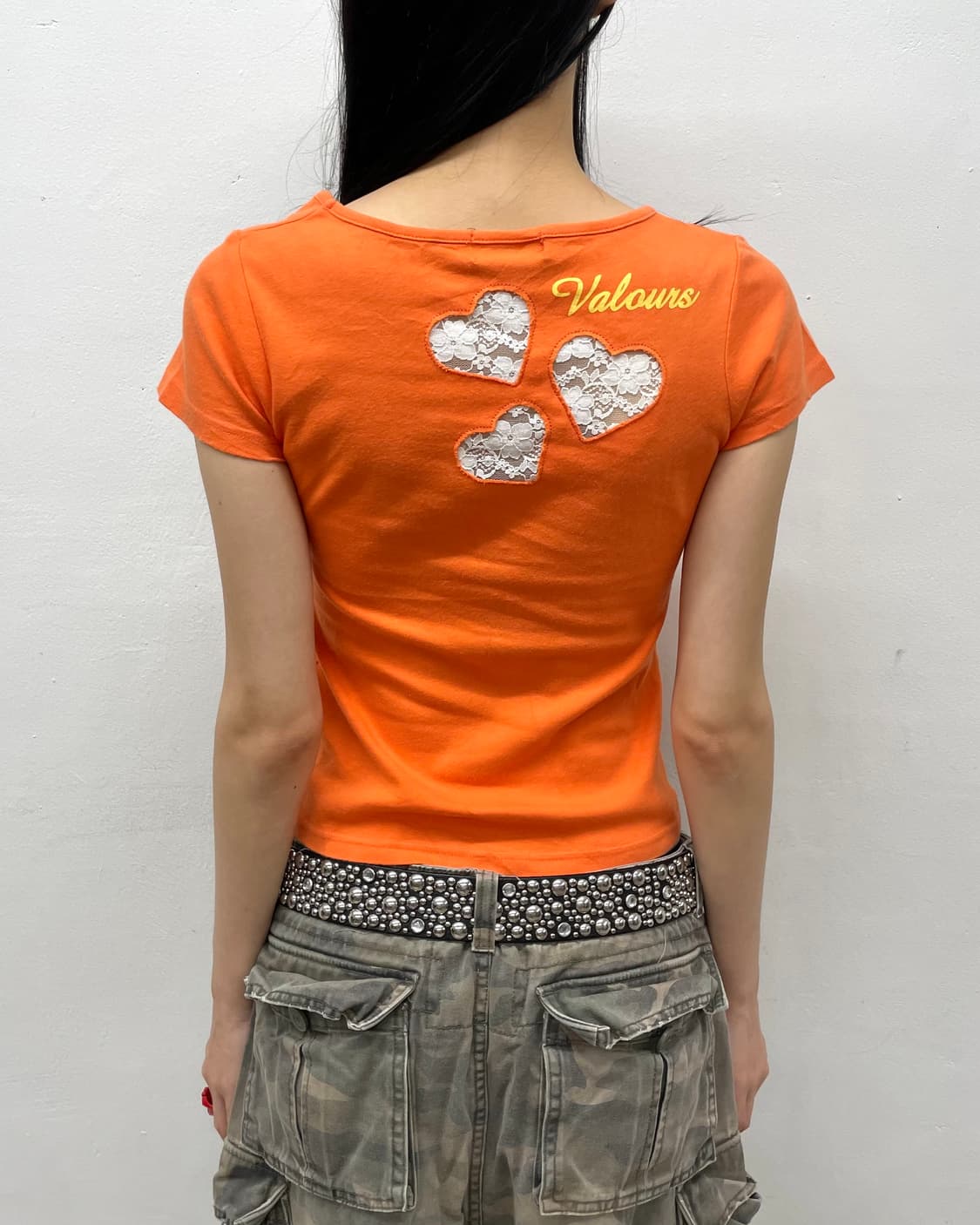 Heart Lace Orange T-shirt 상품이미지5