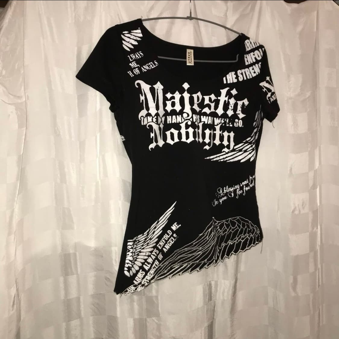 Vintage 고스펑크 고딕 날개 반팔티 상품이미지1