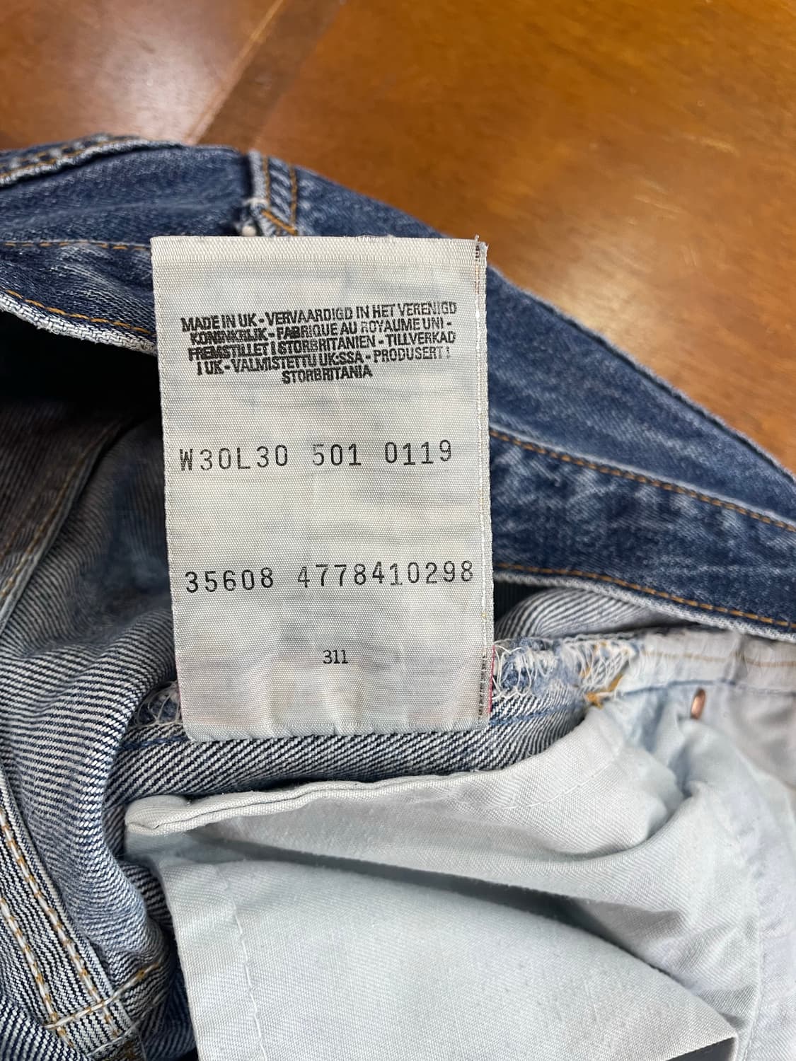 28) 90s 리바이스 블루 501 데님 팬츠 상품이미지6