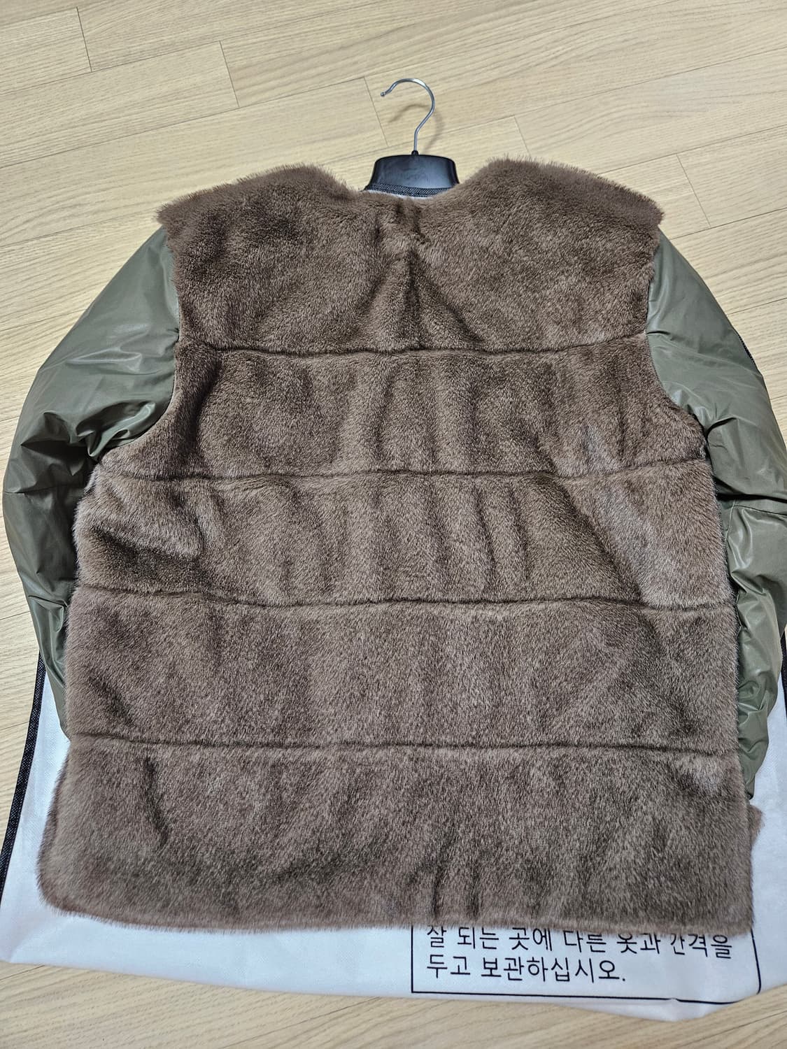 셀렙샵에디션의 FAUX밍크 헝가리구스다운 카키 상품이미지7