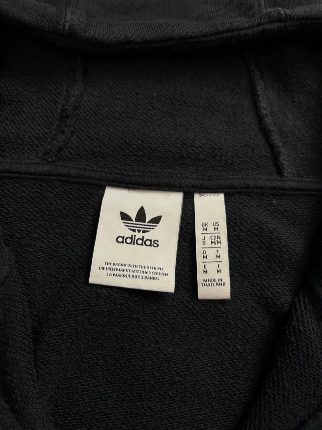아디다스 트레포일 로고 블랙 트랙 스웻 후드집업 1753 상품이미지4