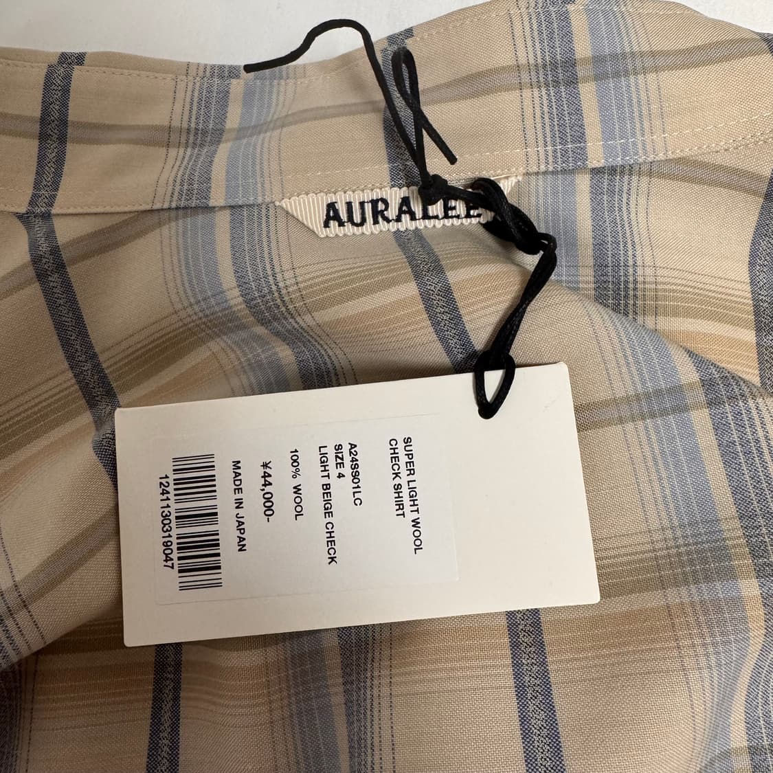오라리 슈퍼라이트 울 체크셔츠 4사이즈 상품이미지2