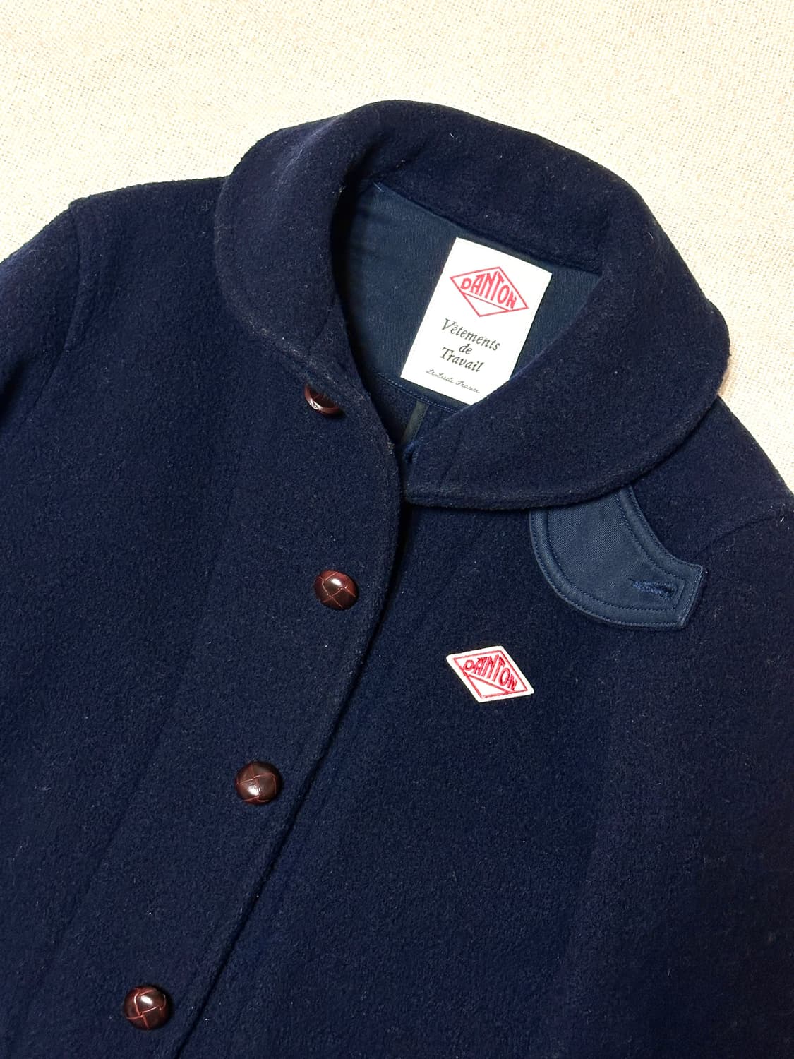 DANTON 단톤 울 하프코트 여성용 38사이즈 네이비 상품이미지3