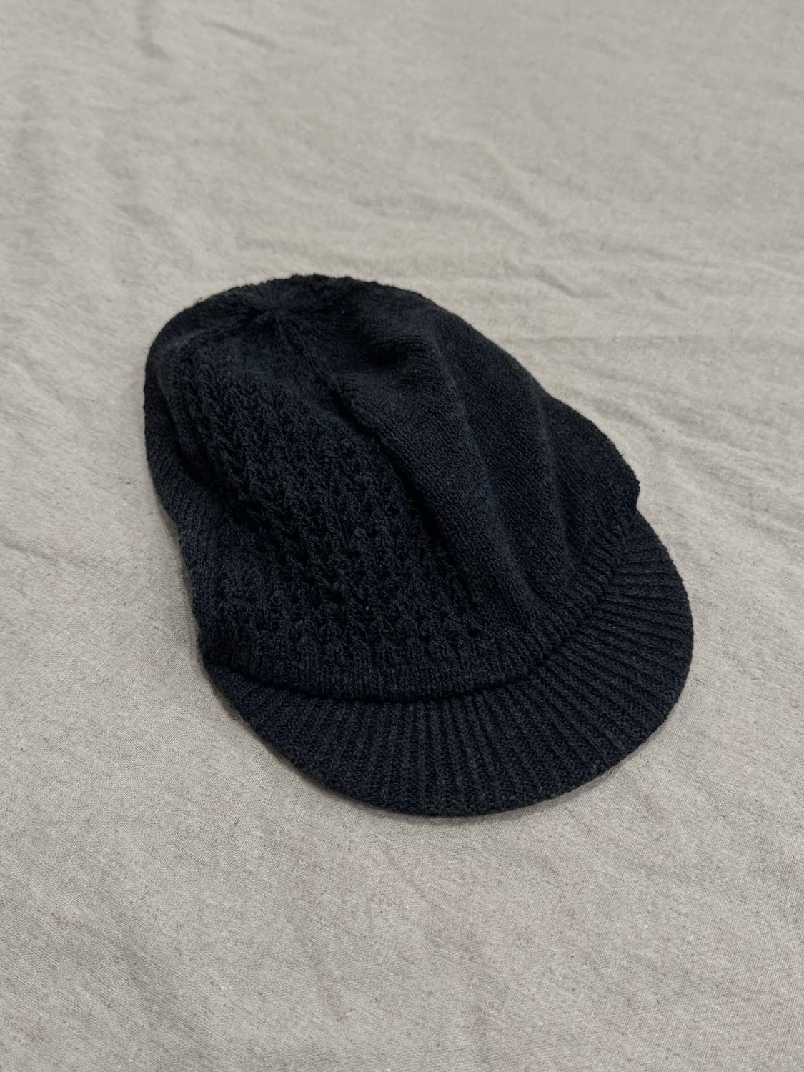 요지야마모토 믹스드 패브릭 비니 캡 상품이미지1