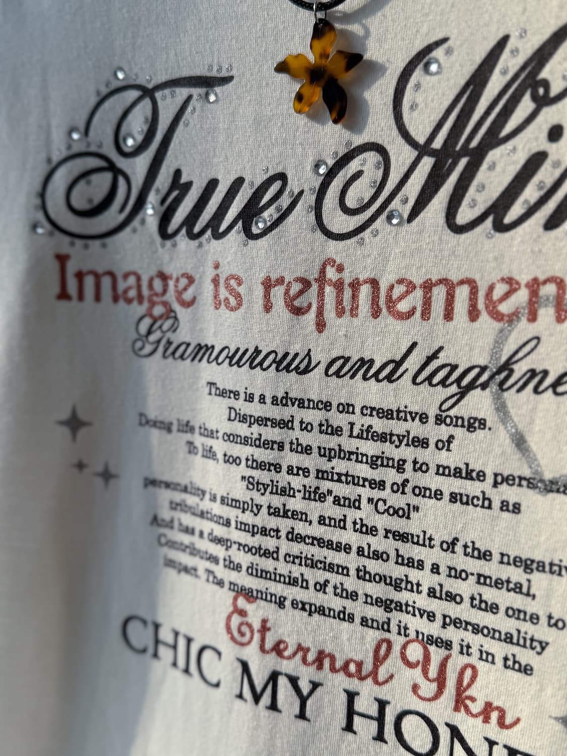 Beaded Lettering T-Shirt 0358 상품이미지2