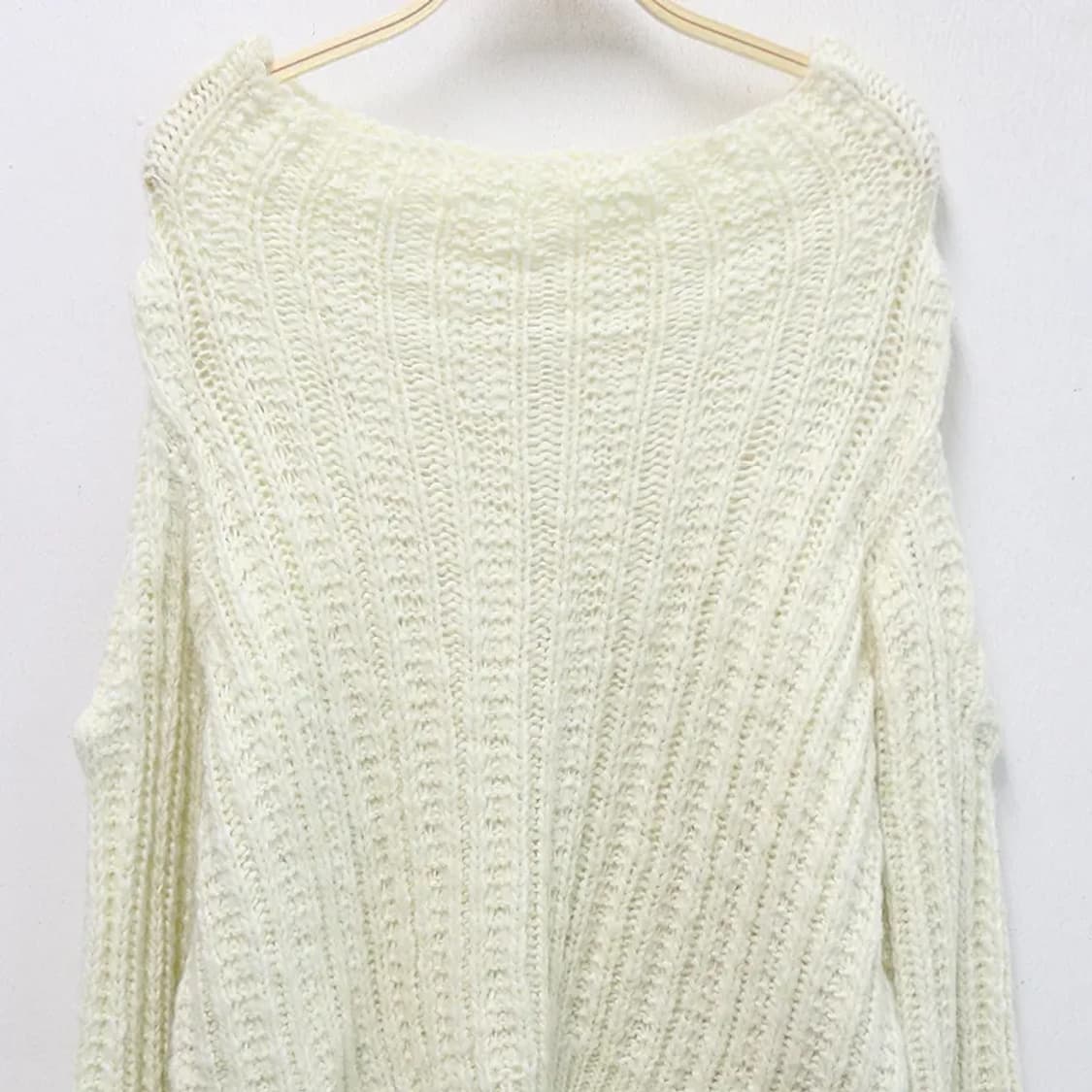 SNIDEL 오프숄더 아이보리 울혼방 니트 60365 상품이미지3