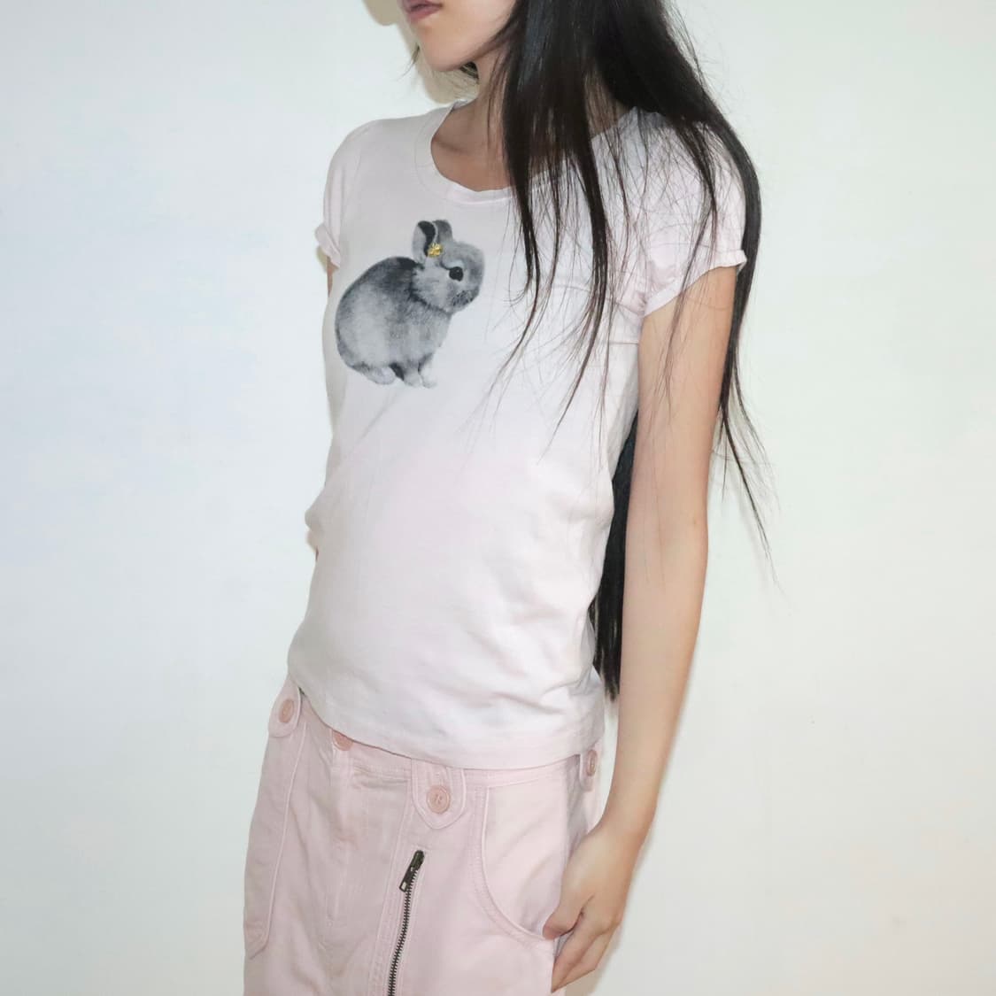 Cutie bunny 🐇 baby pink tee 상품이미지8