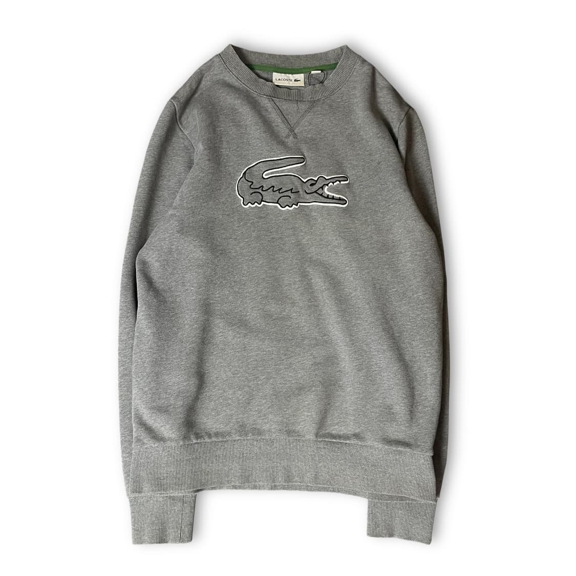 라코스테 빅패치 그레이 맨투맨 S 상품이미지1