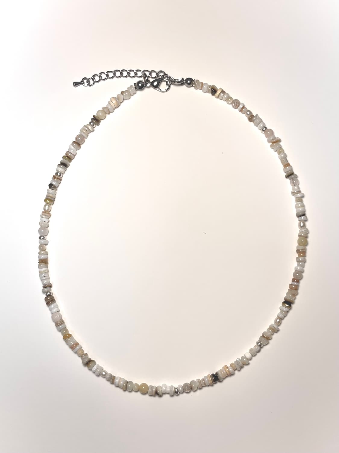 🤍화이트자개비즈 목걸이🤍 상품이미지1