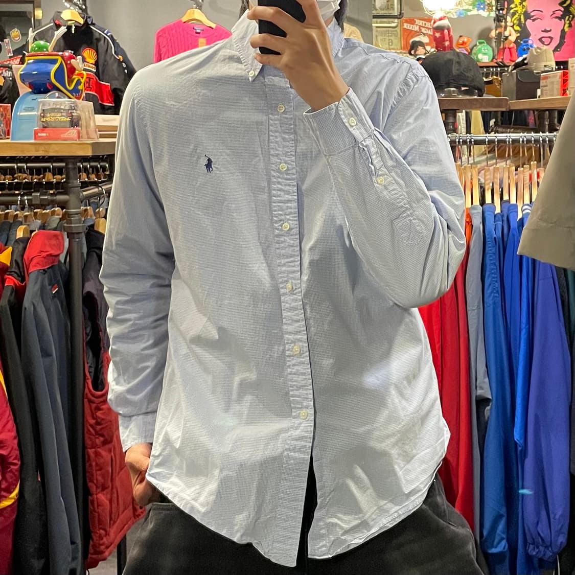 [IM] Polo 폴로랄프로렌  블루 체크 긴팔셔츠 상품이미지2