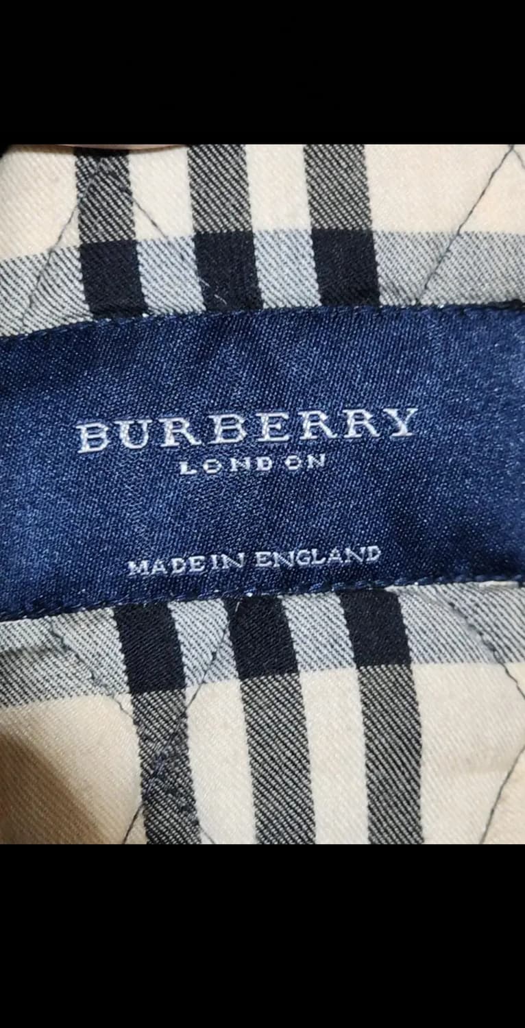 (S) 버버리 퀼팅자켓 네이비 누빔점퍼 안감 노바체크  상품이미지7