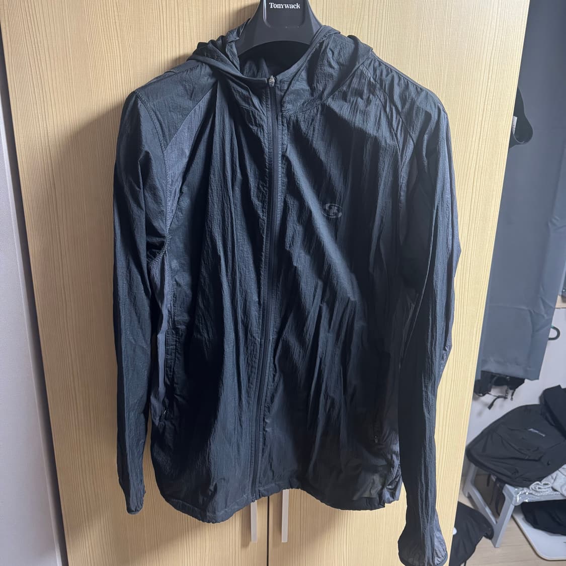 [3] 산산기어 패널드 자켓 블루 차콜 바람막리 상품이미지2