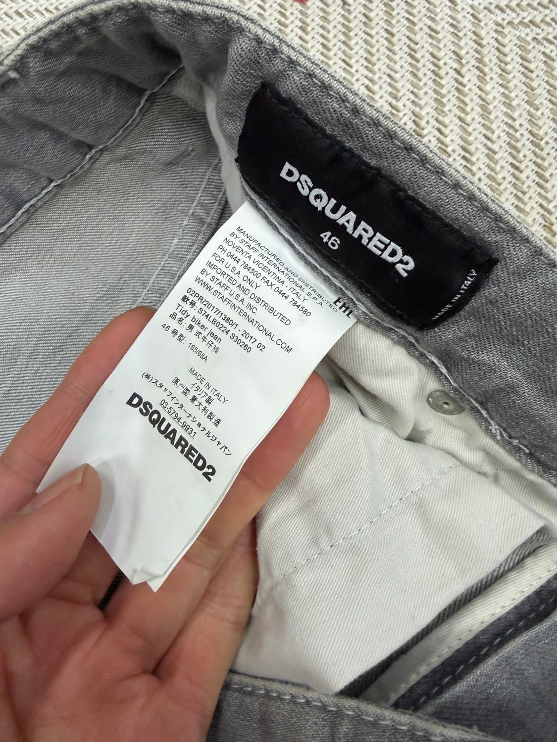 정품) 디스퀘어드2 데미지 워싱 타이디 바이커 청바지 46 상품이미지7