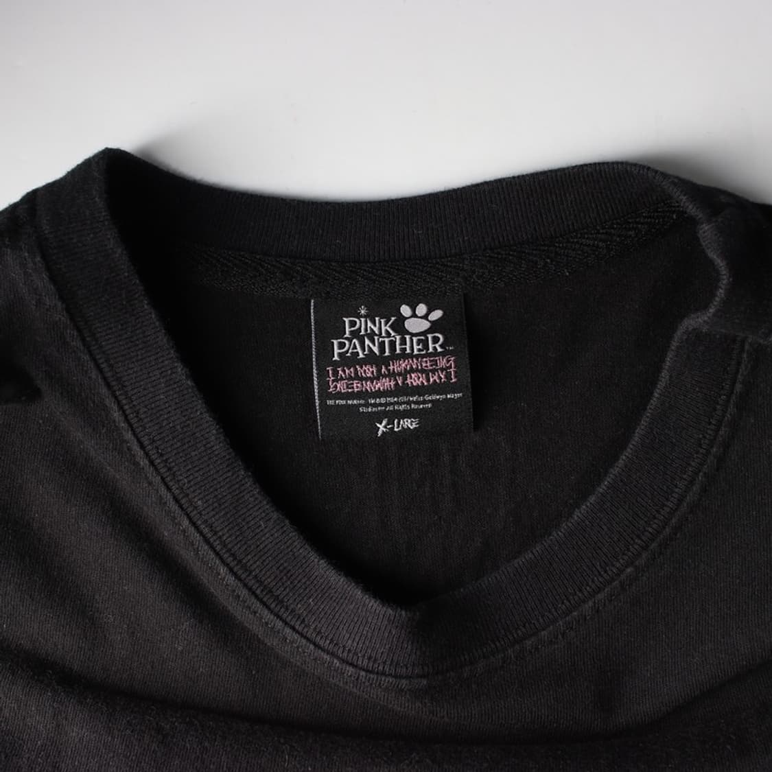 아임낫어휴먼비잉 x 핑크팬더 콜라보 로고 티셔츠 XL 상품이미지5