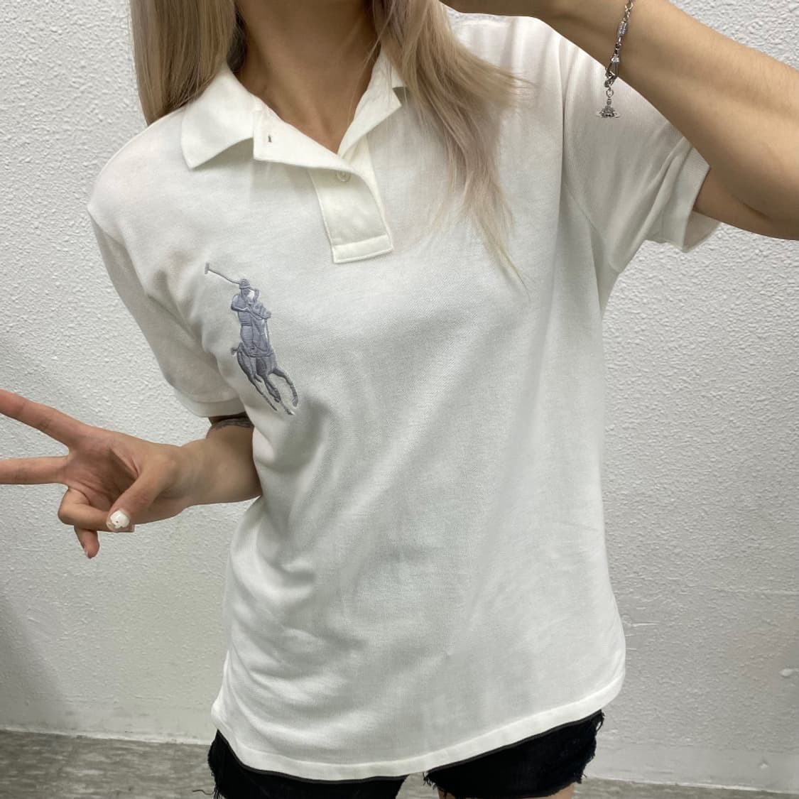 리스트 폴로 랄프로렌 빅포니 화이트 pk 반팔티 S 상품이미지1