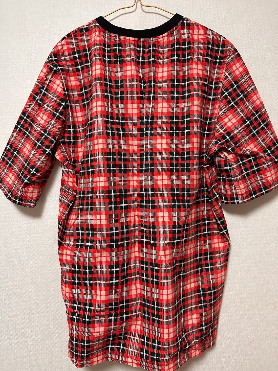 (탭만 뗀 새제품!!) MSGM 체크 반팔티 46 상품이미지3