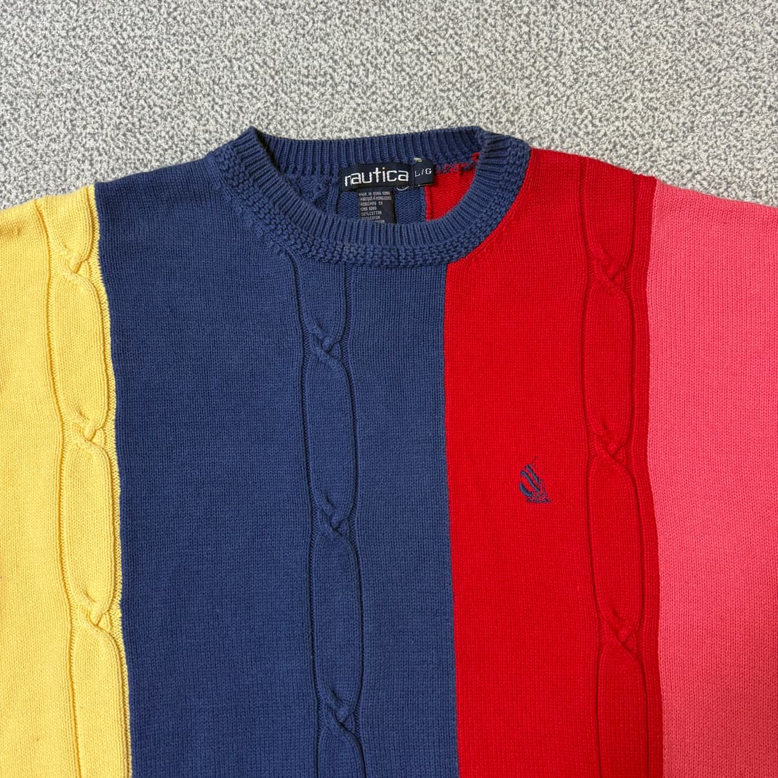 90s 노티카 컬러블록 니트 L 상품이미지3