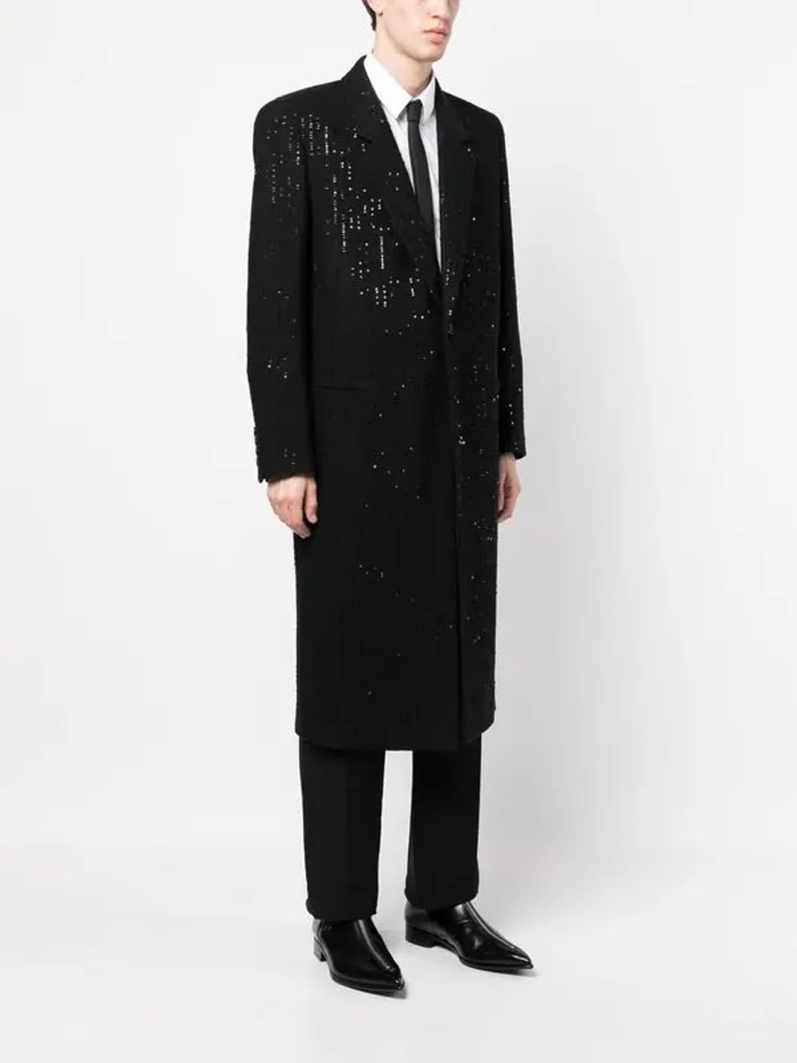 [BTS 지민님 착용] 생로랑 22AW 엠벨리시드 트위드 코트 상품이미지3