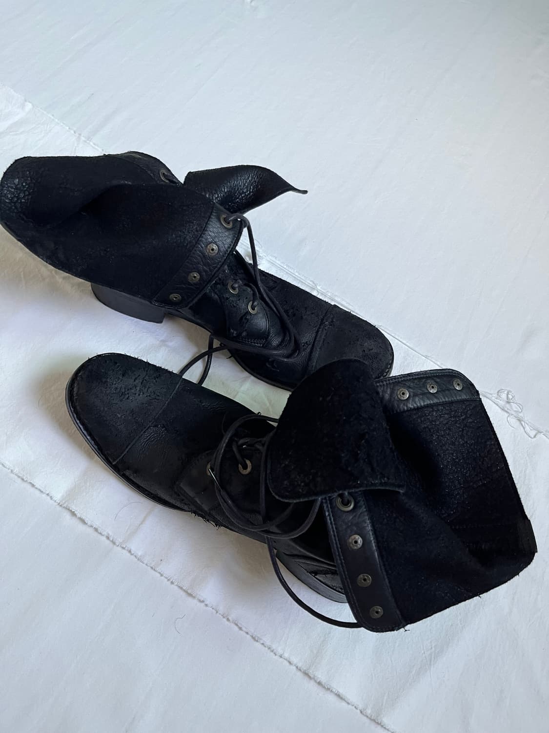 Obelisk Sheepskin Lace Up Leather Boots 상품이미지5