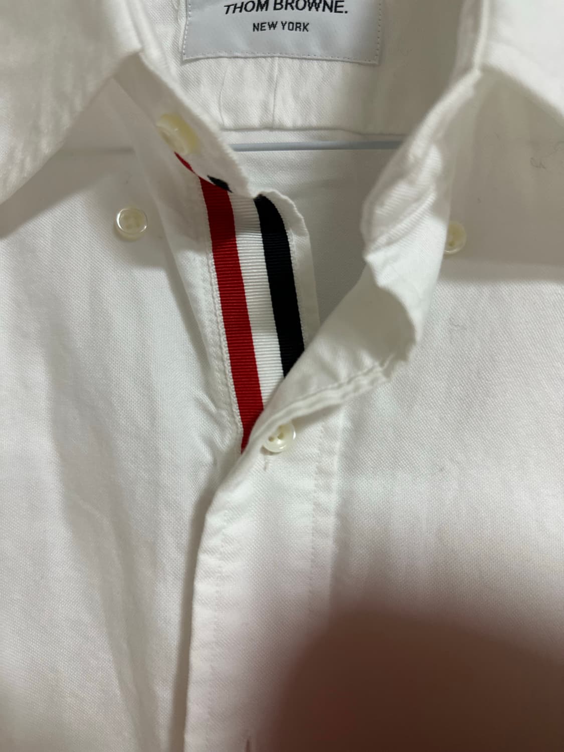 [정품] 톰브라운 트리콜로르 테이프 옥스퍼드 셔츠 (화이트/2사이즈 ) 상품이미지3