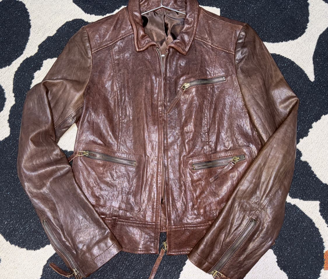 빈티지 레더 재킷 상품이미지1