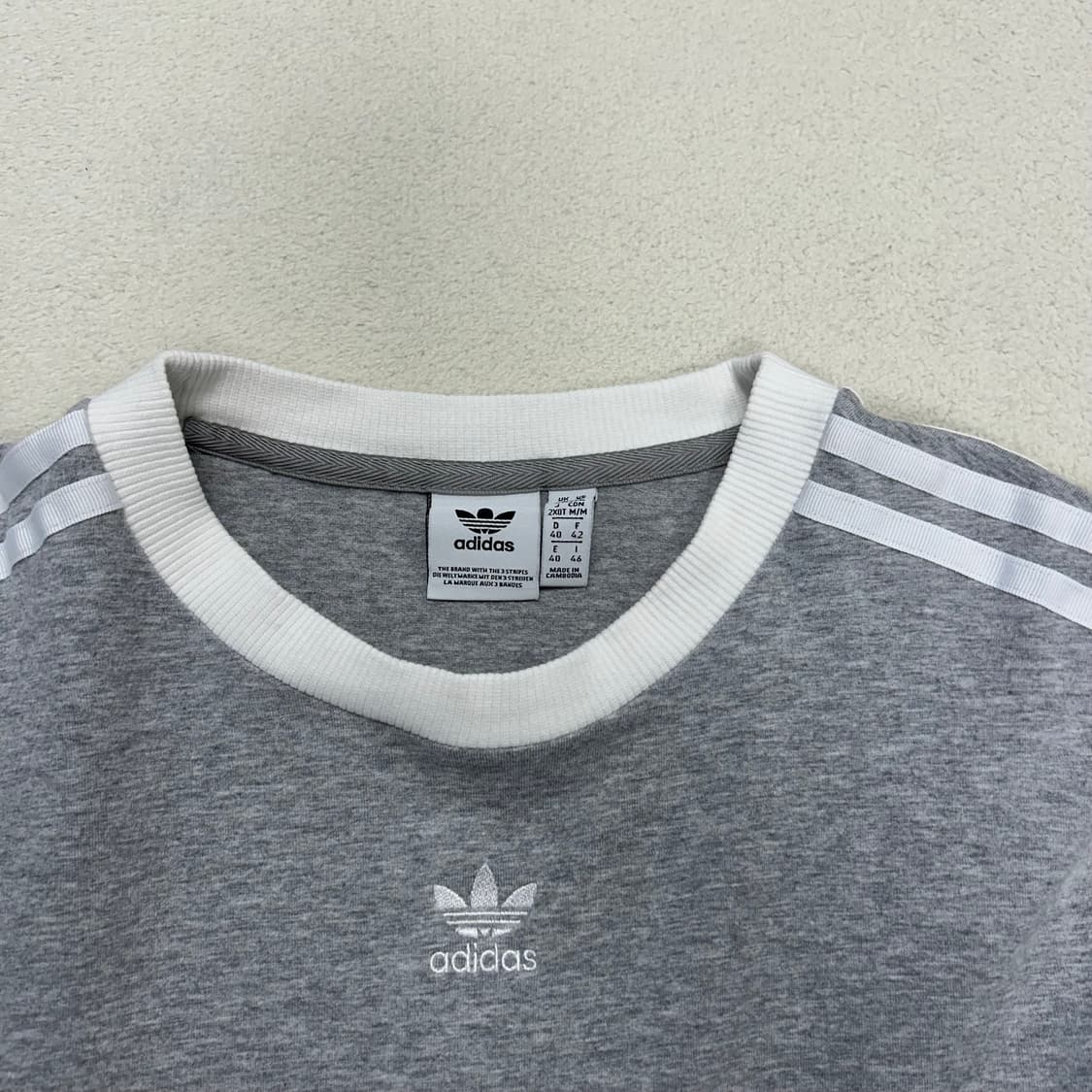 Adidas Grey Center Logo Long Sleeve  상품이미지6