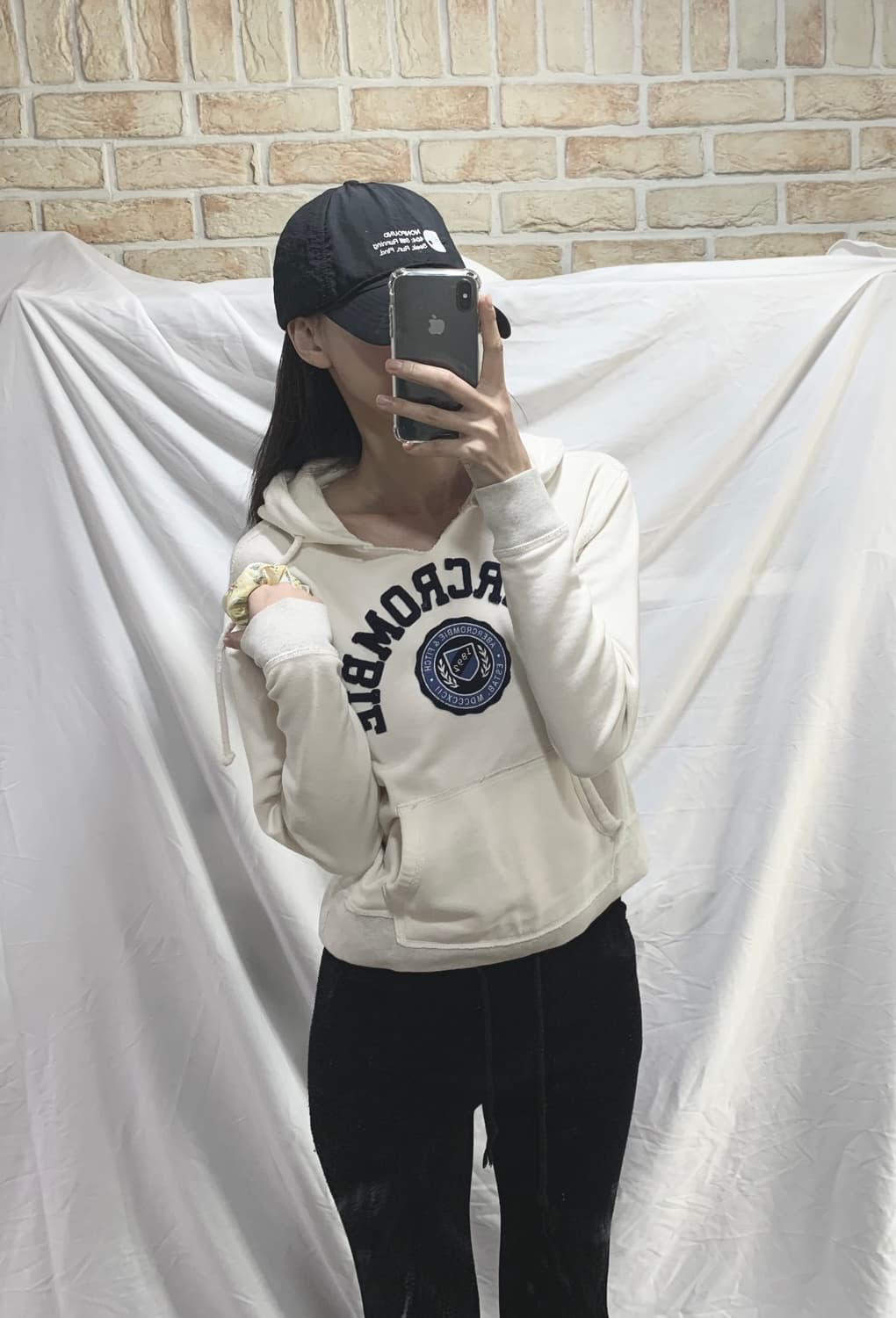 아베크롬비 후드티 ,XS,화이트 상품이미지1