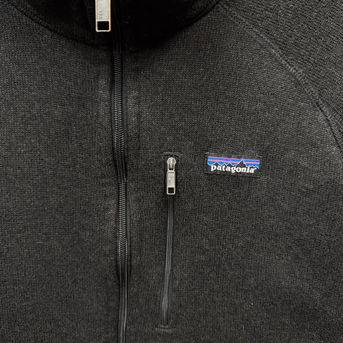 파타고니아 베터 스웨터 집업 전면 집업 포켓 포인트 블랙 상품이미지5