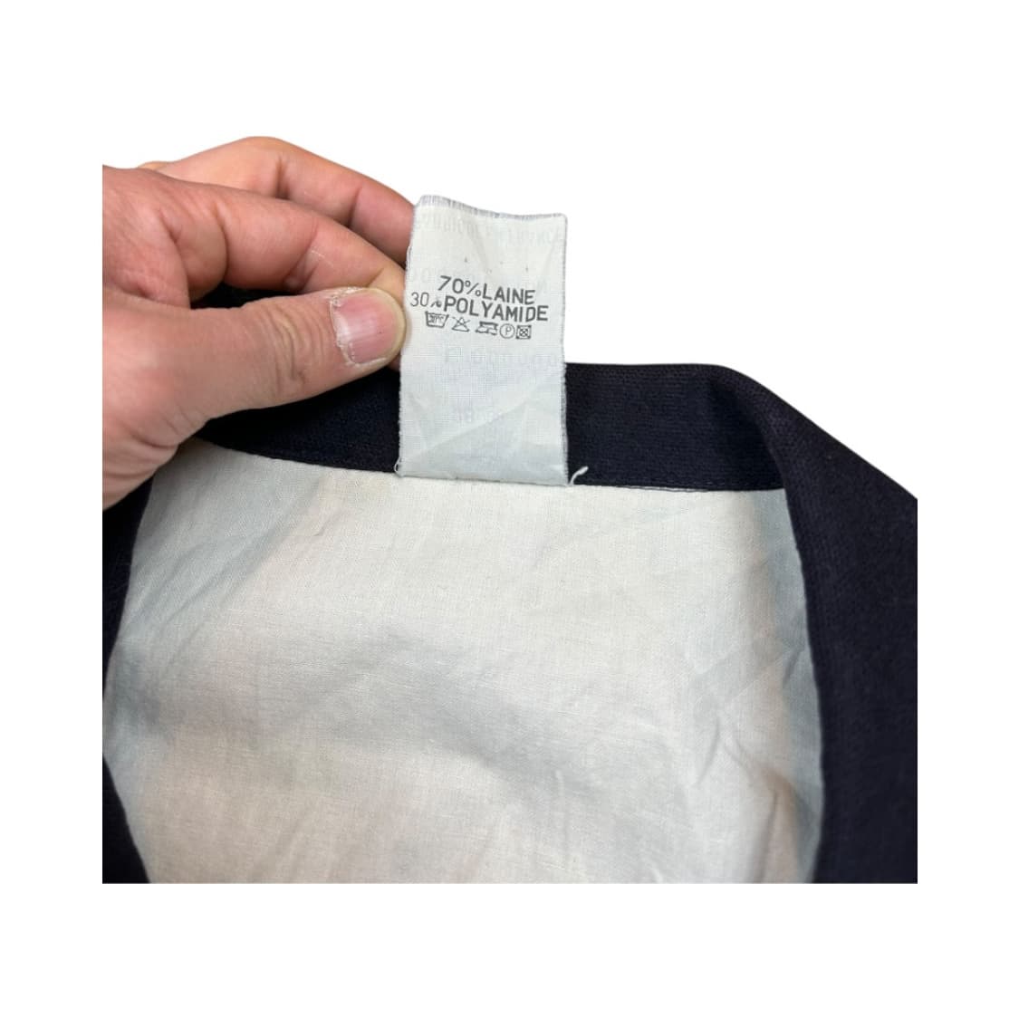 S) 빈티지 프렌치 네이비 3버튼 패치 워크자켓 OJ-036 상품이미지4