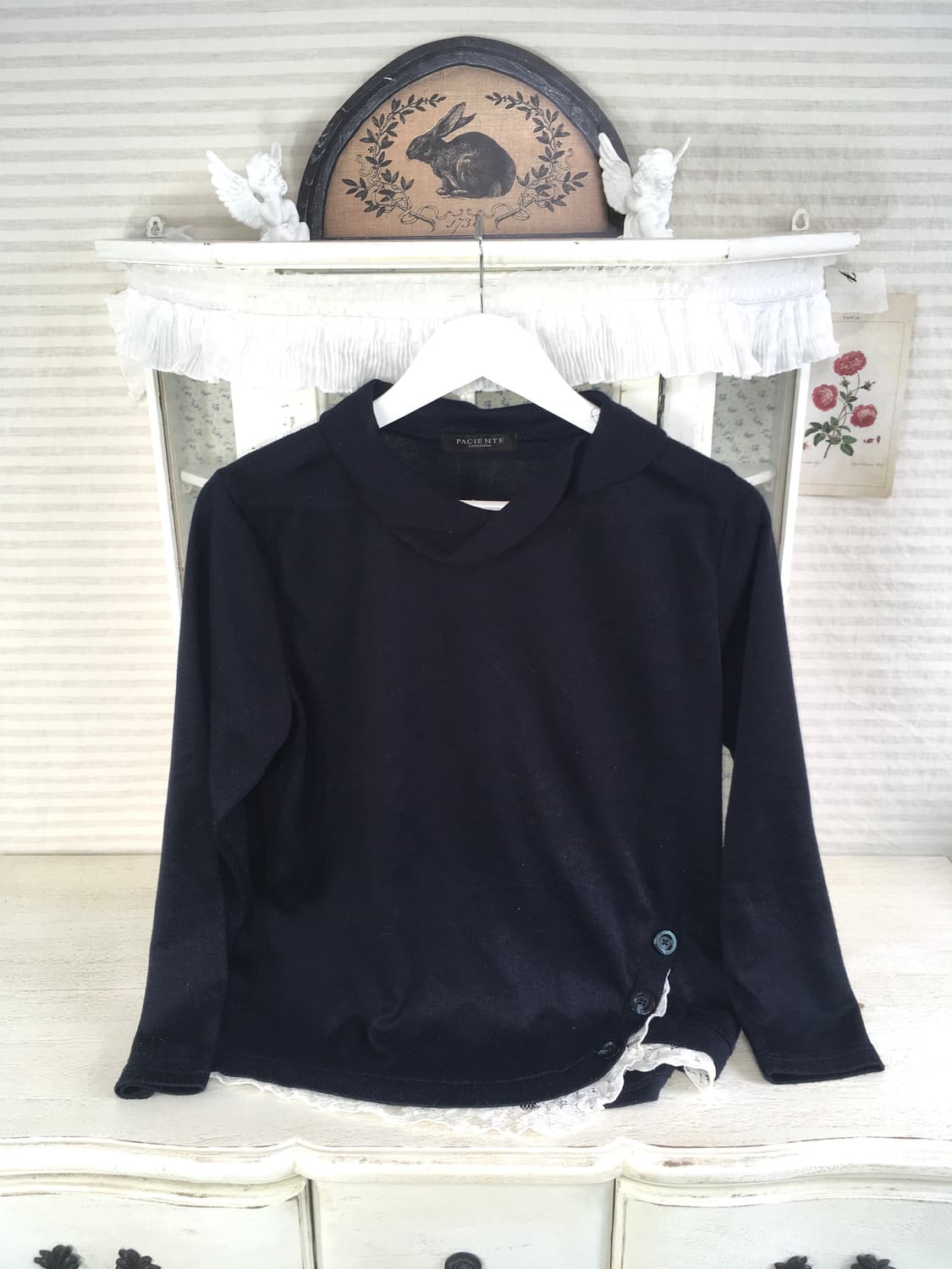 Set)네이비후드집업 + 레이스풀오버 상품이미지7