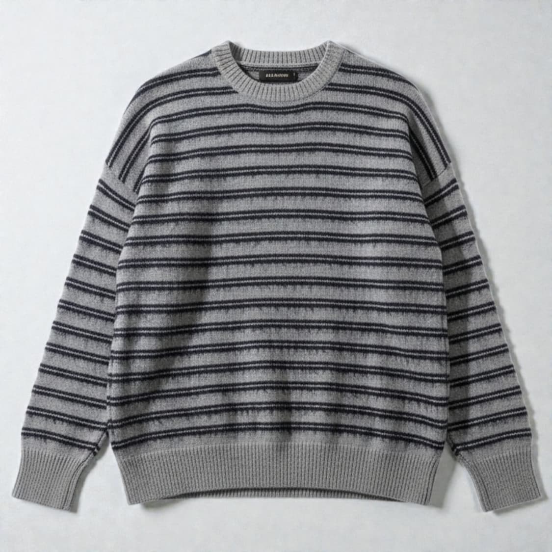 100)ALLSAINTS 올세인츠 스트라이프 니트 오버핏 그레이 상품이미지1