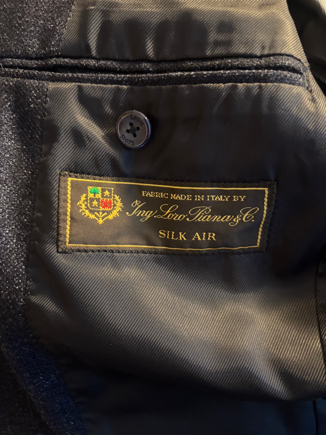 Ships 로로피아나 패브릭 자켓 네이비블루 44 상품이미지6