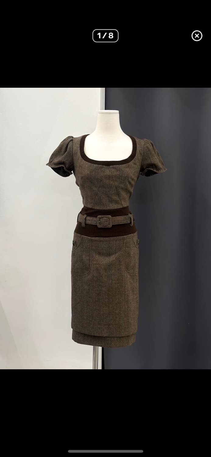 Dolce & Gabbana 울 글렌체크 원피스 상품이미지1