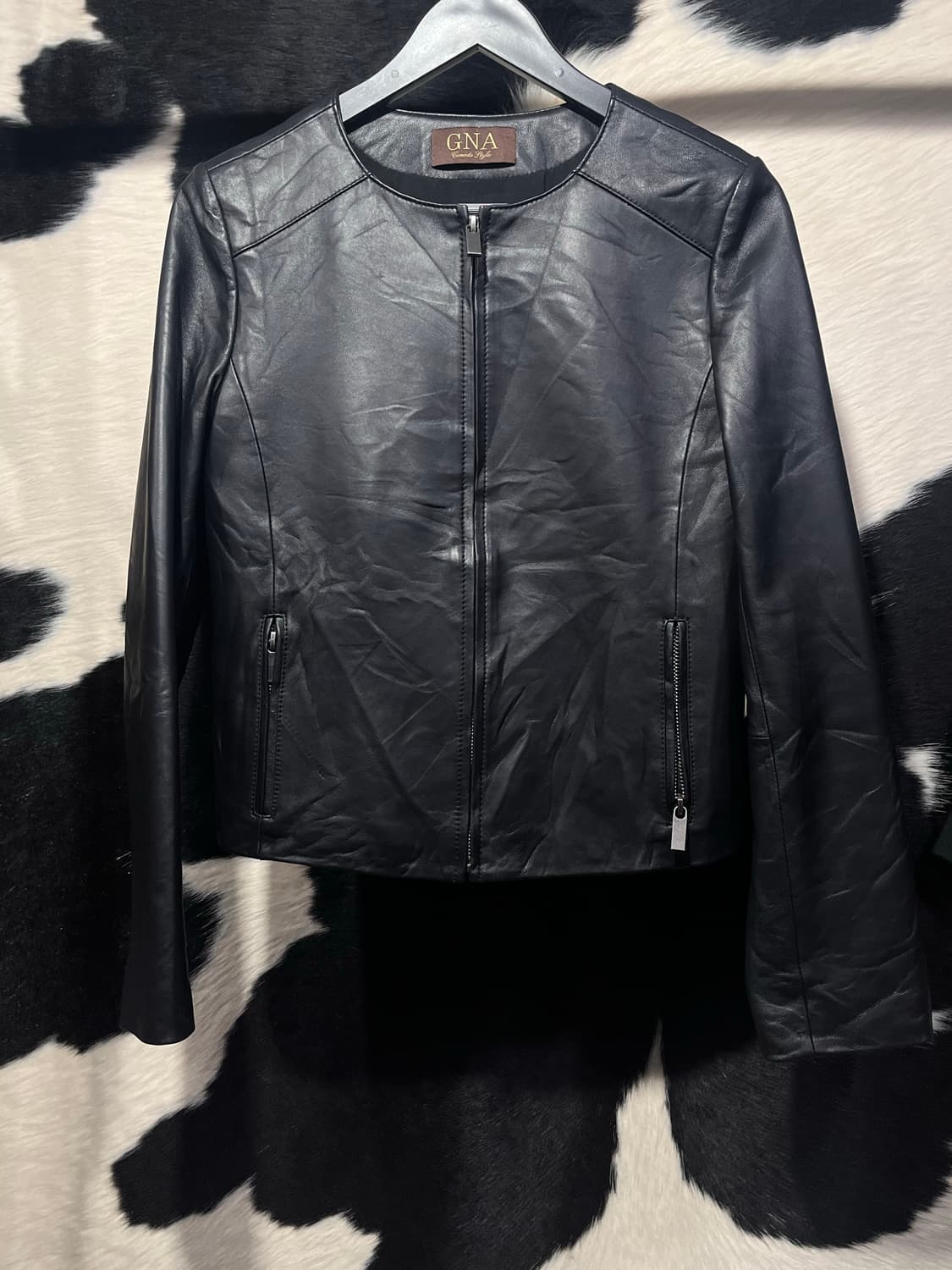 슬림핏 소가죽 레더자켓 상품이미지2