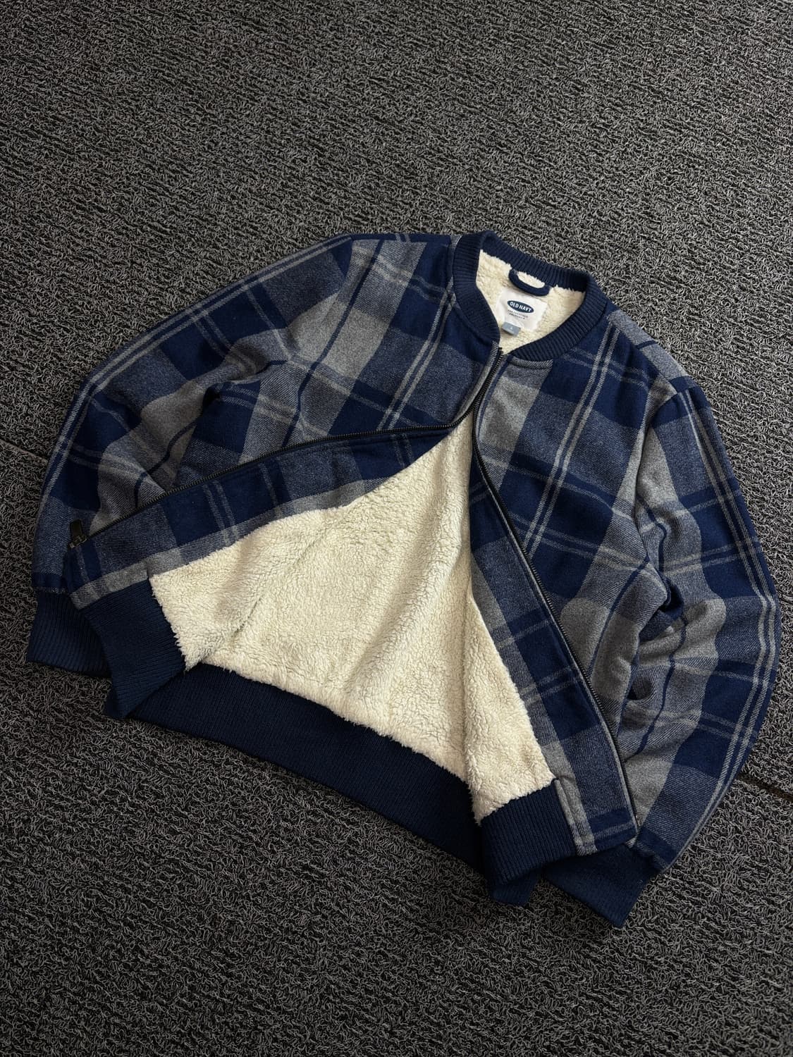 올드네이비 타탄 체크 이너 플리스 해링턴 자켓 1761 상품이미지1