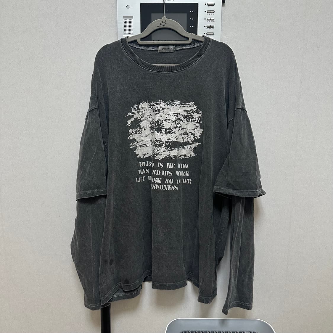 GARMENTS 프린팅 레이어드 롱슬리브 상품이미지1