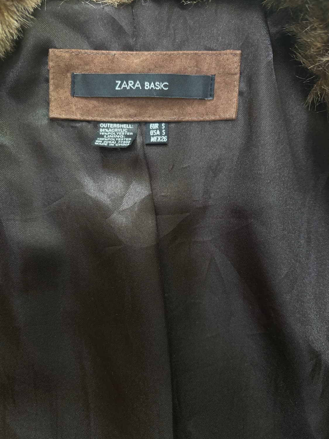 ZARA BROWN MIXED FUR JACKET 상품이미지9