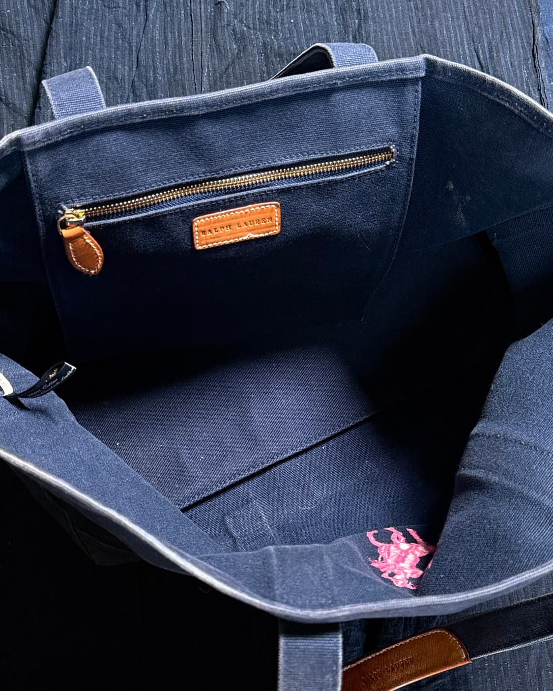 폴로 랄프로렌 포니 자수 캔버스 토트백 상품이미지6