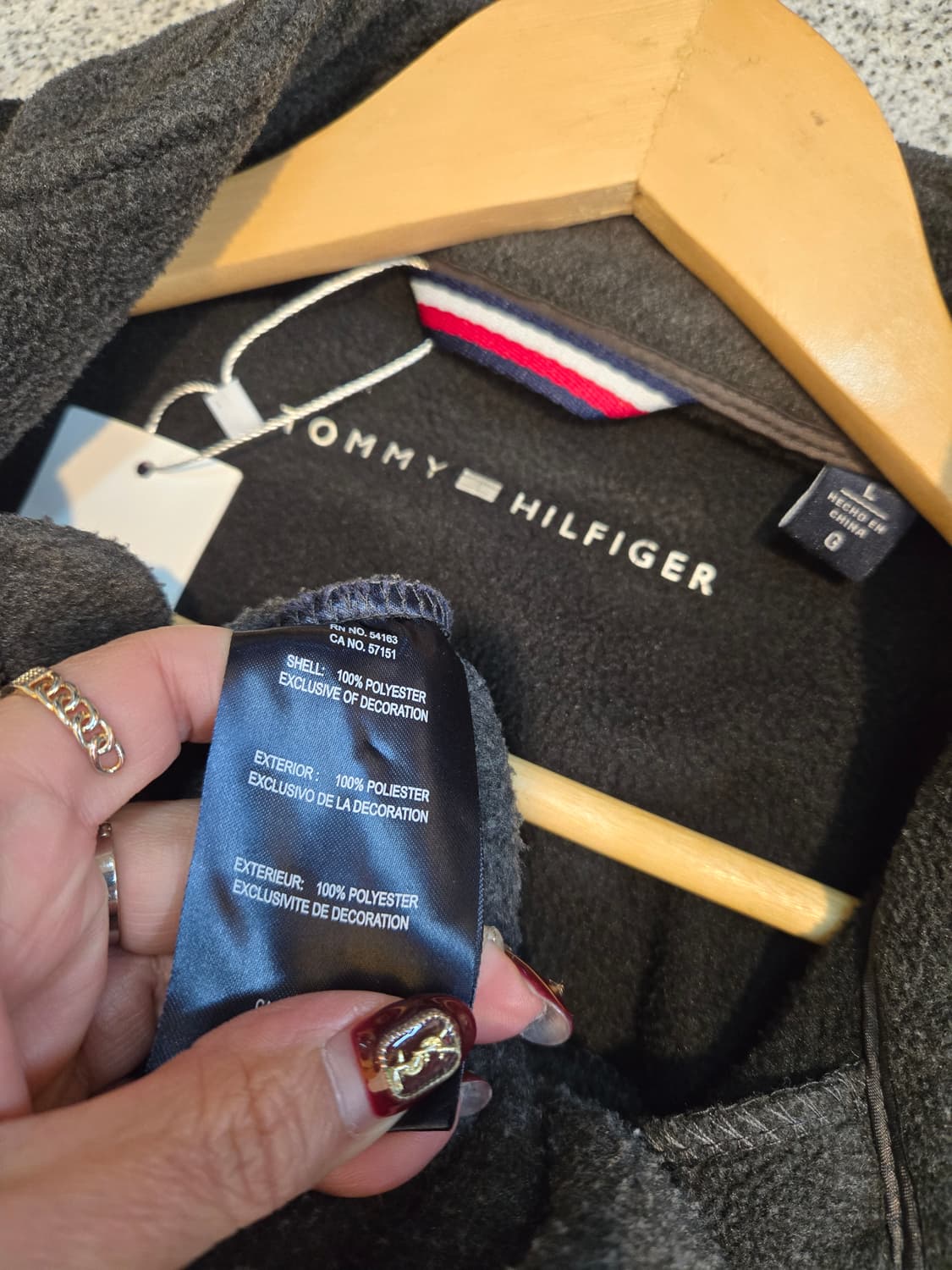 타미힐피거 남성 후리스 집업 자켓 L 상품이미지6